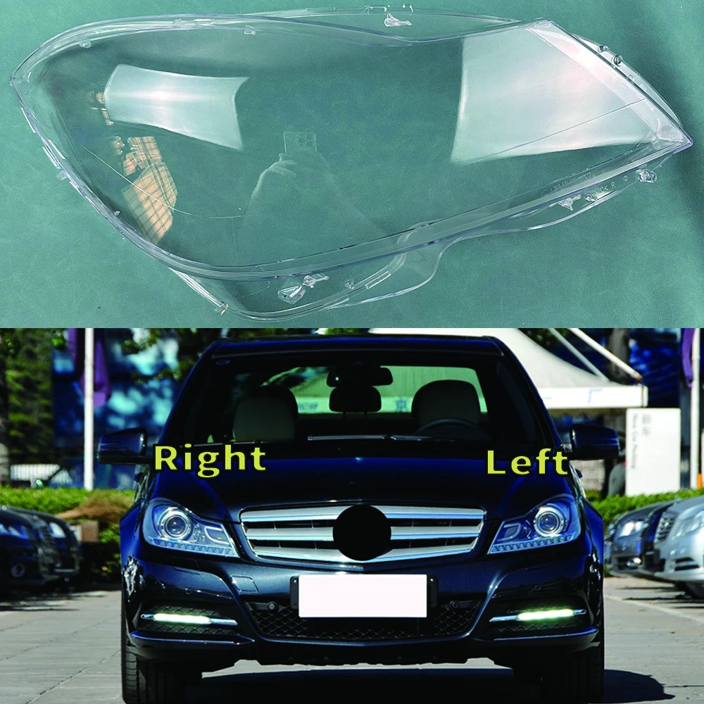 

For Mercedes-Benz W204 C180 C200 C260 2011 2012 2013 Front Headlight Cover Headlamp Lamp Shell Mask Lampshade Lens Plexiglass