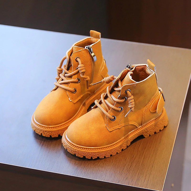 جديد 2025 ربيع الخريف أحذية أطفال طفل موضة حذاء من الجلد أحذية أطفال بنين بنات أحذية الأطفال لينة عدم الانزلاق قصيرة التمهيد #2