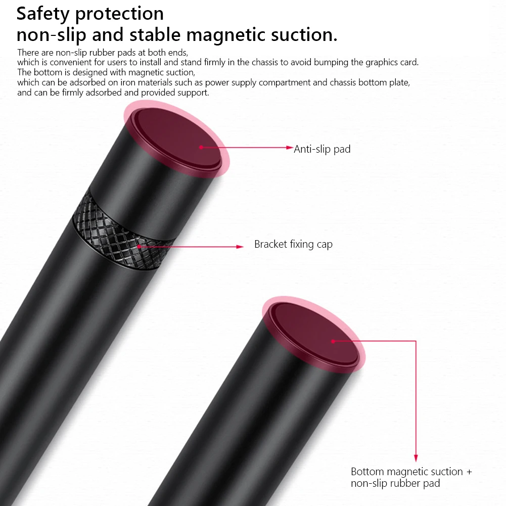 Graphics Card GPU Holder Mini/Plus Vertical Telescopic Rotating Stand Bracket Aluminum Magnetic GPU Video Card Holder