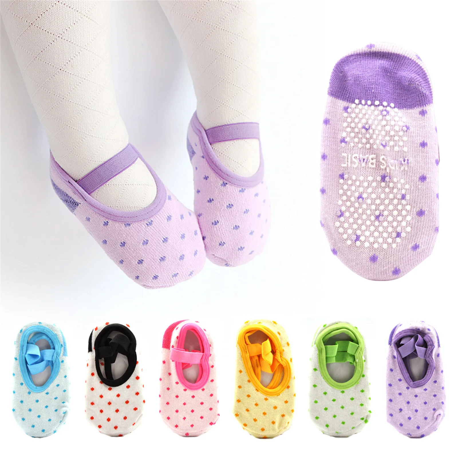 6 Pairs Cute Baby Floor Socks Non-slip Soft Sole Toddler Sock Boy Girls Cotton Children's Toddler Warm Shoes Infant First Walker