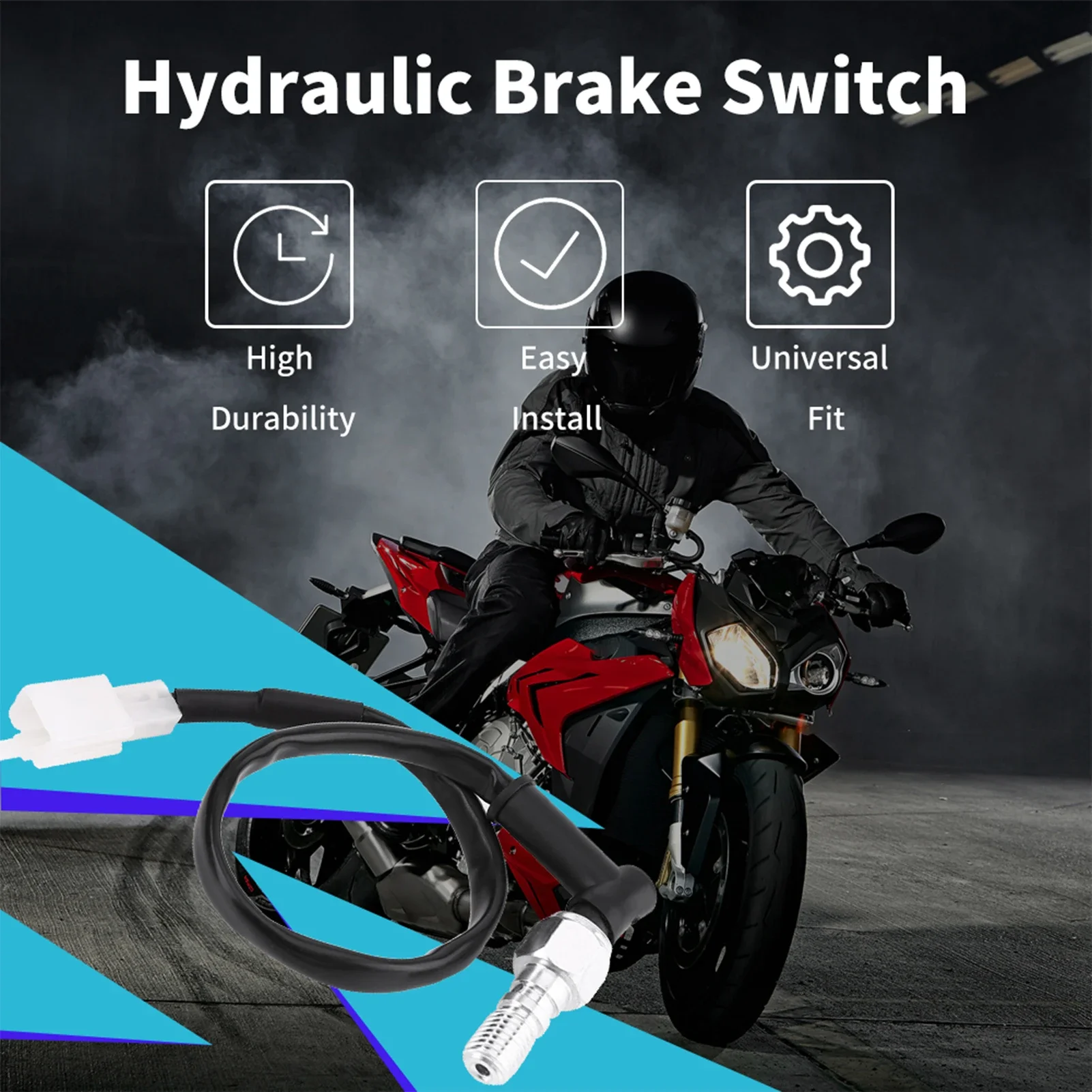 Universal Motorcycle Hydraulic Brake Pressure Rear Light Switch Hollow Bolt