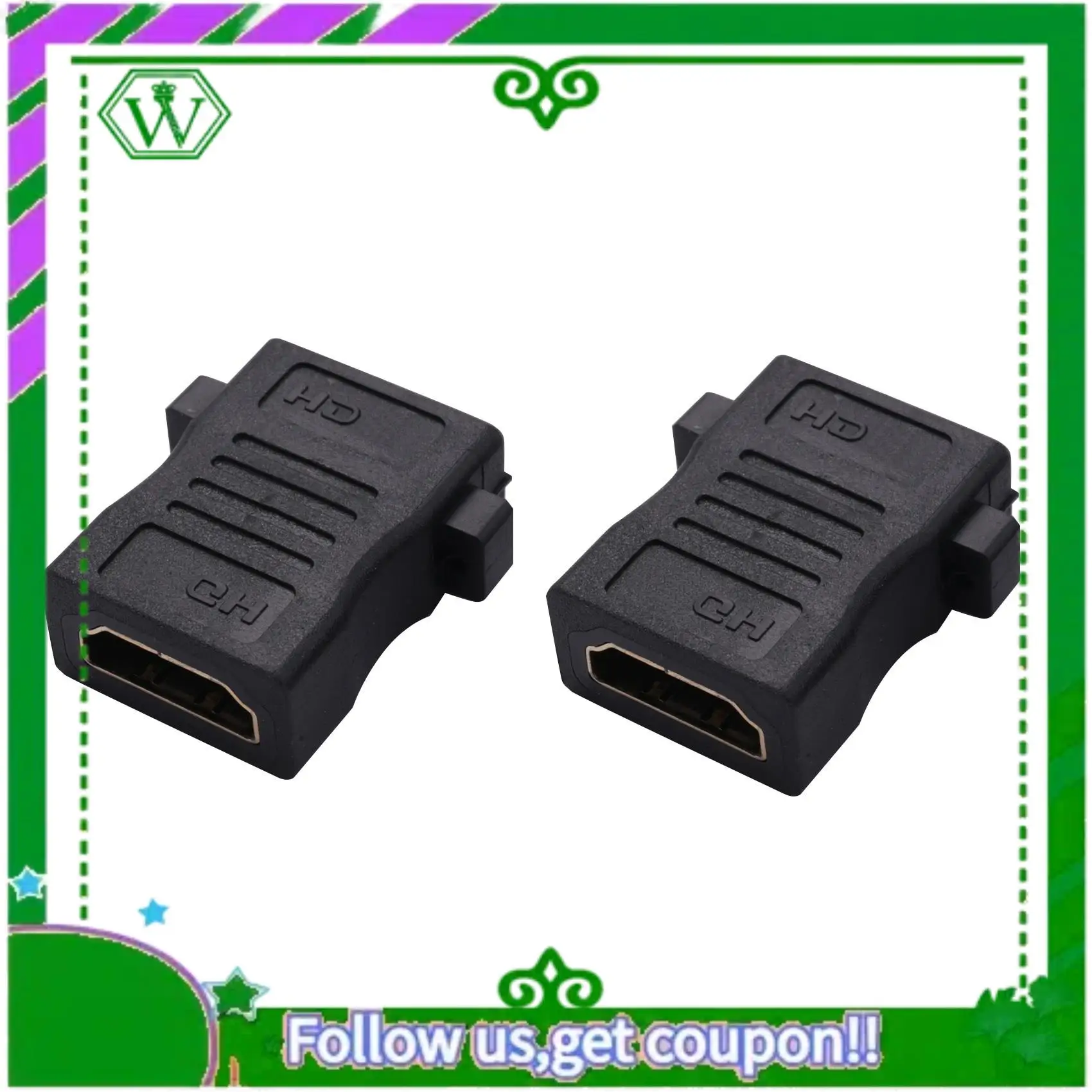 ABIK- 2-Ports Wall Face Plate Panel Outlet 1080P Cover Coupler Socket HOT