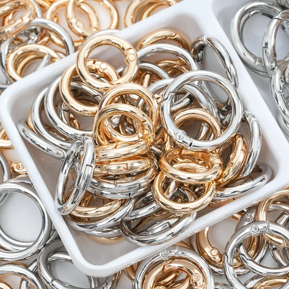 5 sztuk 18-35MM metalowe sprężynowe klamry karabińczyki zapięcie do torebki brelok ze stali nierdzewnej Snap Gate O Ring zapięcie kempingowe