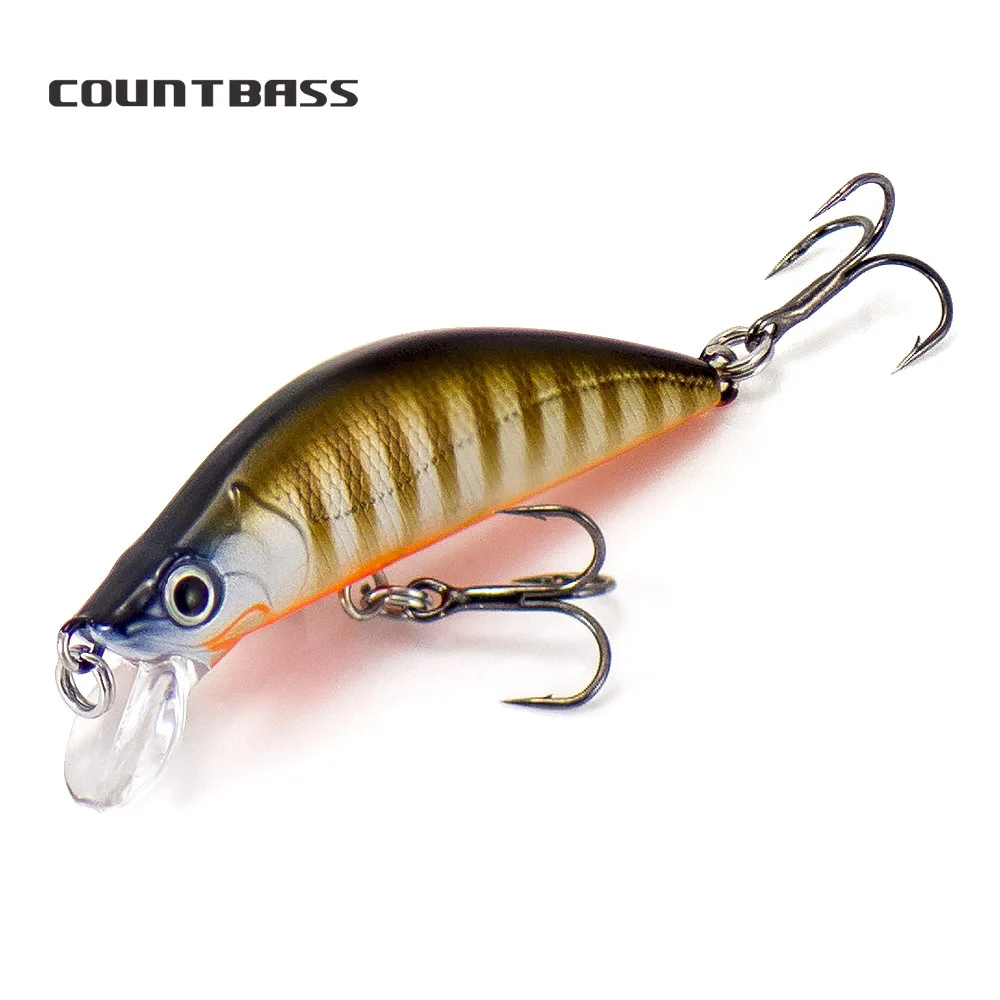 COUNTBASS Forellen-Minnow, 50 mm, 5,5 g, (1,97 Zoll, 0,2 Unzen), sinkende Angelköder, Kunststoff-Wobbler, Barsch, Leurre Angler's Tackle – Detail 3