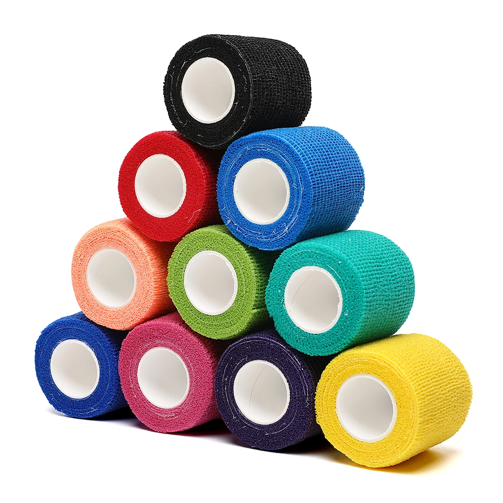 Self-Adhesive Elastic Adhesive Bandage Reusable Clips Wrap Tape Medical 2.5/5/7.5/10cm Sport Finger Bandage For Hand