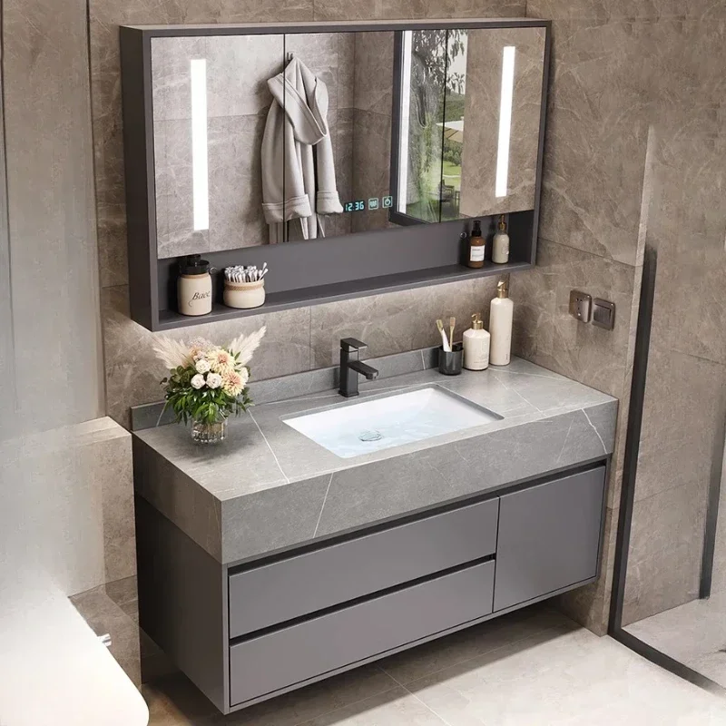 Sink Base Cabinet Mirrors Furniture Luxury Wc Bathroom Column Storage Vanity Closed Toilet Multifunction Home Bathroom Cabinet