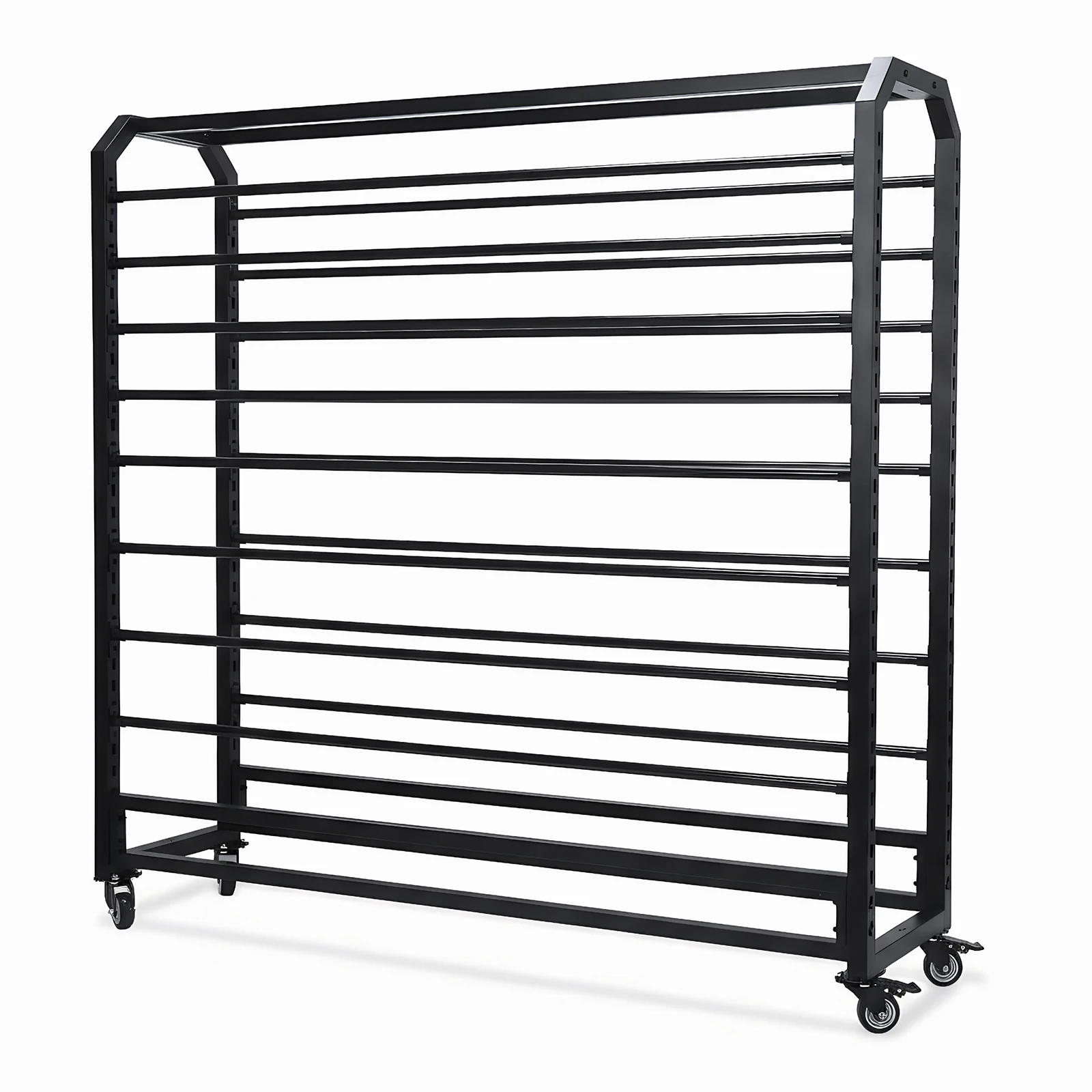 

Передвижной органайзер-держатель на 16/18 штанг с регулируемыми подвесными штангами, держатель для рулонов винила на колесиках для автомобильной пленки, ПВХ-скатертей