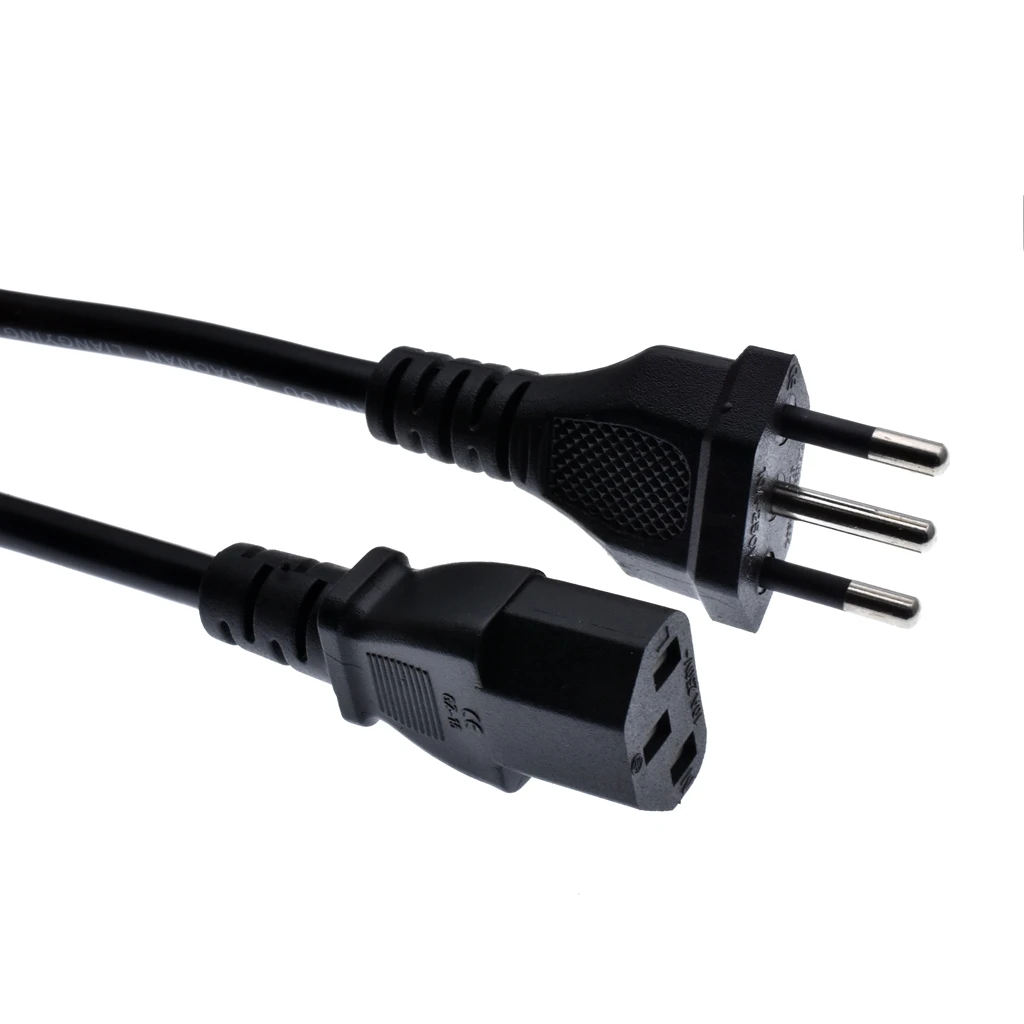 Image 6: Câble d'alimentation italien à 3 broches vers IEC C13, rallonge d'alimentation ca, 1.5m, 5 pieds, cordon d'alimentation, indice de protection 10a, 250V