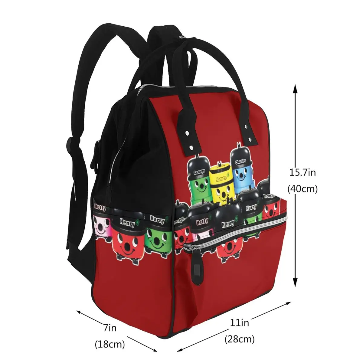Henry Hoover And Friends Student Backpack School Bag Hiking Travel Daypack for Men Women Bookbag Shoulder Bags