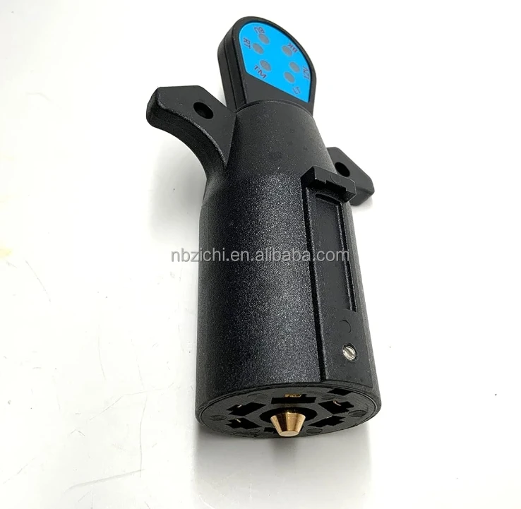 US Market Hot Selling 7 Way Circuit Plug Tester Signal Light Testing Trailer Plug Tester With Red LEDs for Trailer Lights