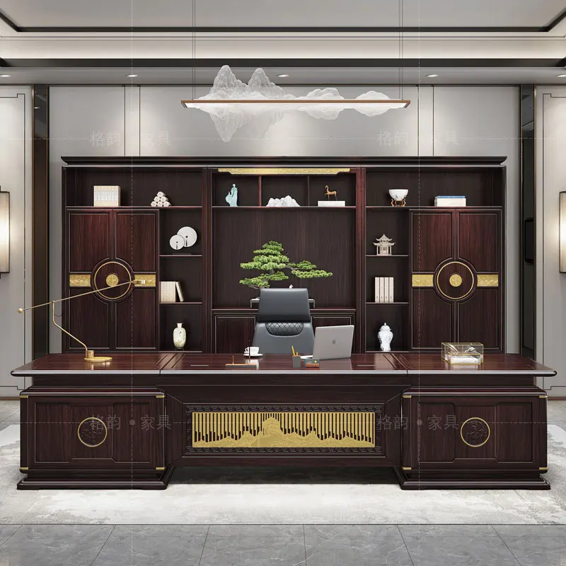 Luxury Manager Executive Office Desk Strong Wood Black Modern Executive Office Desk Cheap Large Tisch Small Spaces Furniture