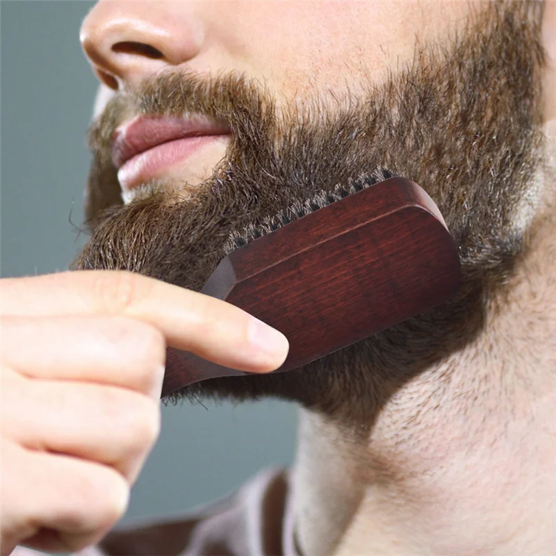 A05G-1Pcs Воронка для волос Деревянная помазок для бритья Лицо Детская щетка для бороды, простая установка, черная