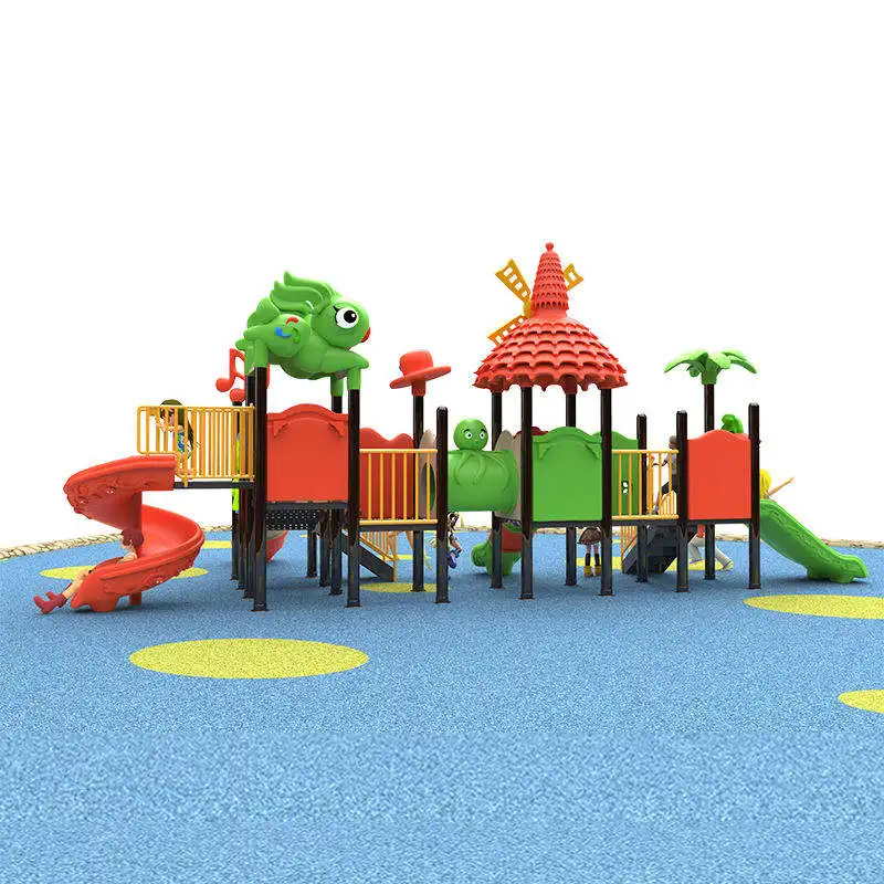 Wholesale children outdoor playground equipment swing set children slide custom large outdoor plastic slide