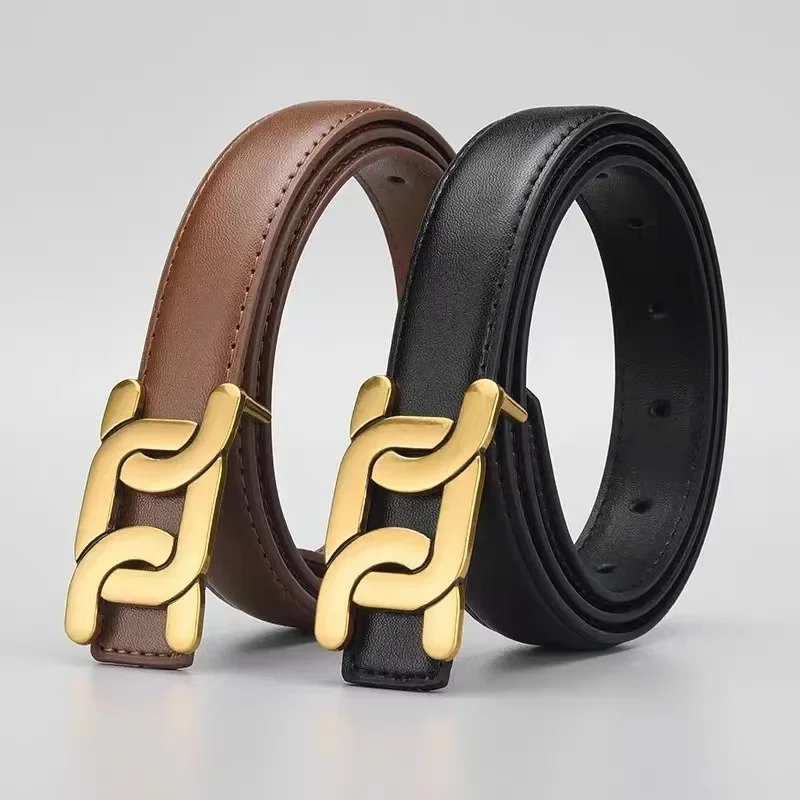 

2025 New Black Belt for Women's Summer Decoration Paired with Jeans, Versatile and Fashionable Design, Niche Belt