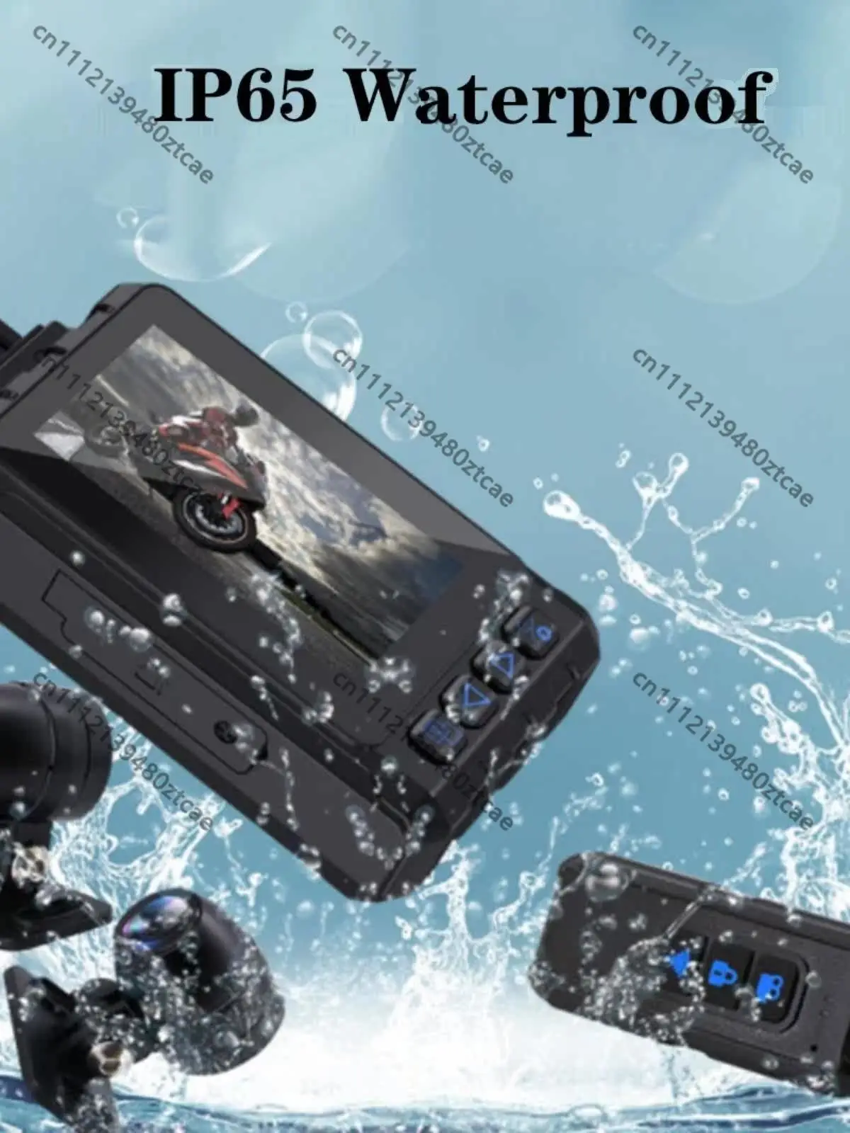 Waterproof 1080P Motorcycle Dash Cam Front Rear Dual Recording Built-in GPS WiFi Wireless Motorbike Video Recorder