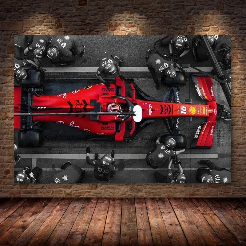 Formula 1 Circuit Team Racing Poster Aesthetic Wall Pop Art F1 Car Track Motorsport Canvas Painting Picture Driver Room Decor