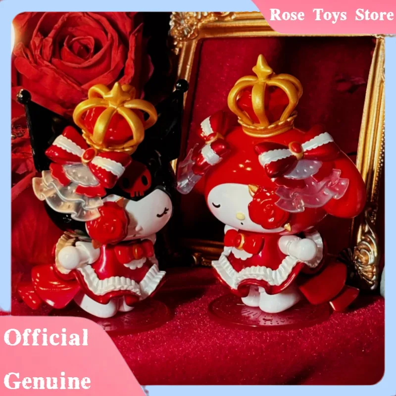 

New Genuine Sanrio Characters The Night Of Rose Series Blind Box Collectible Model Dolls Hello Kitty Mystery Box As Toy Gift