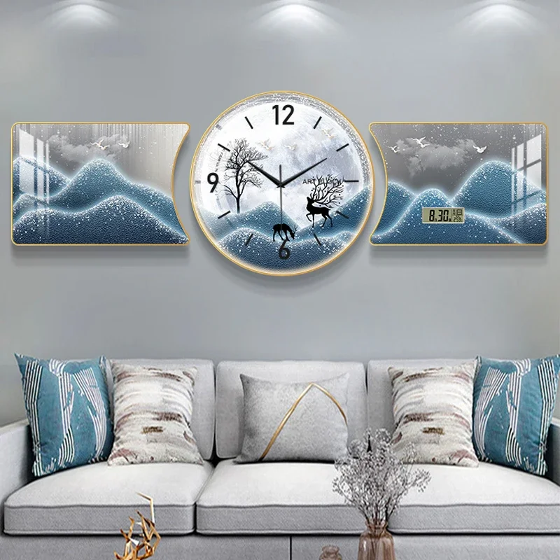 Unique Silent Thermometer Wall Clock Nordic Office Items Living Room Wall Clock House Bedroom Relogio De Parede Home Decoration