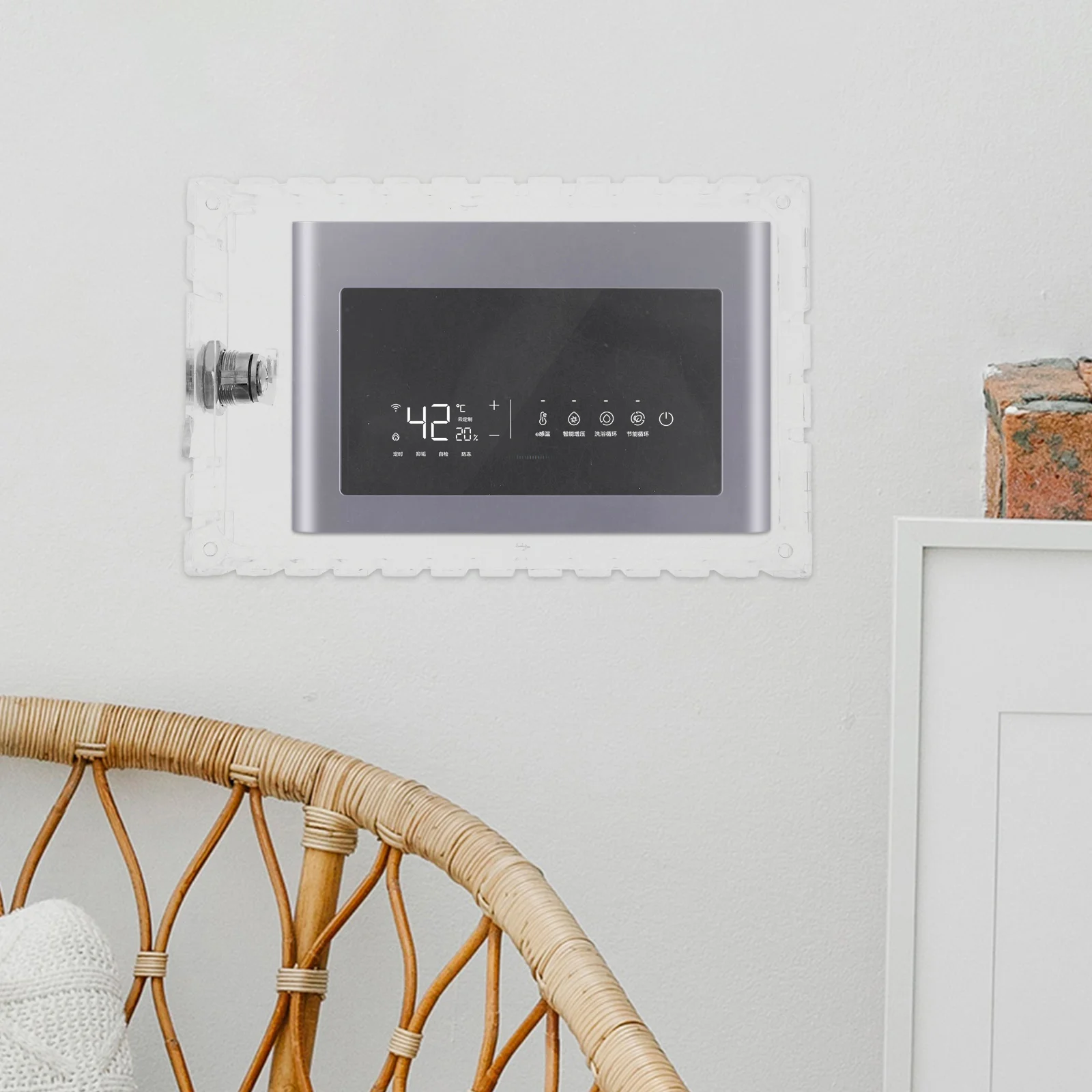 

Thermostat Guard Cover Clear Lockable Box With Key Ventilated Wall Mounted For Smart Temperature Control System