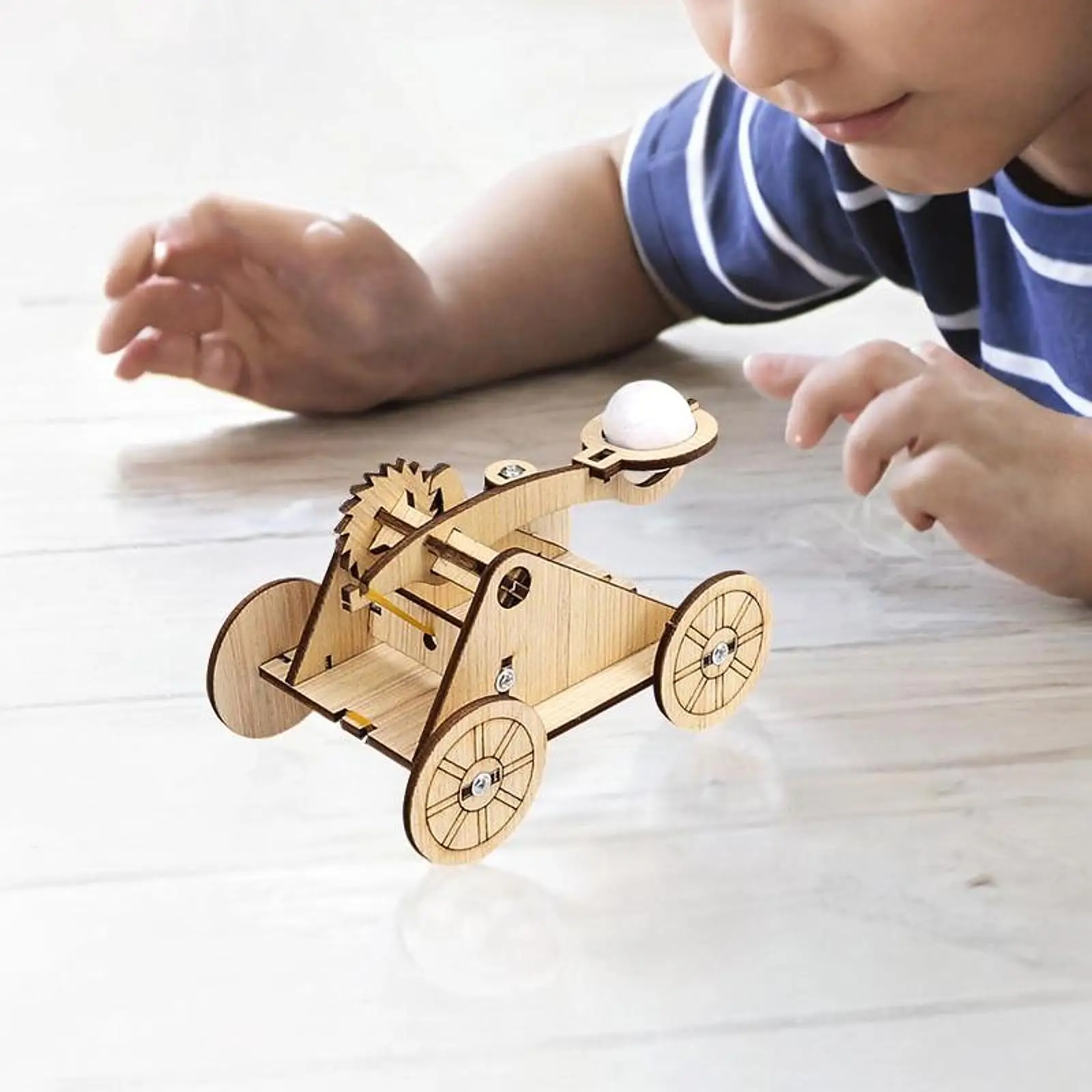 DIY Mini Heavy Catapult Kit Stem Projects Toy Creative Physical Science Toy Teaching Aid for Birthday Gift Teachers Students