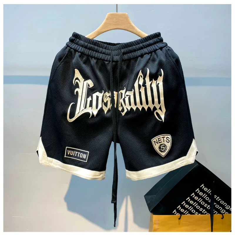 2024 Summer Men's Shorts American Fashion Embroidery Shorts Streetwear Harajuku Letter Sports Shorts Casual Men's Clothing Short