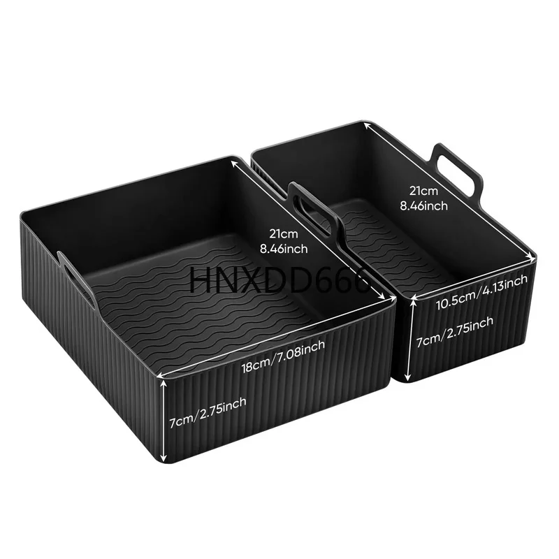 

Reusable Silicone Square Air Fryer Liners - 2 Packs Thick Non-Stick Replacement for Parchment Paper and Air Fryer Basket