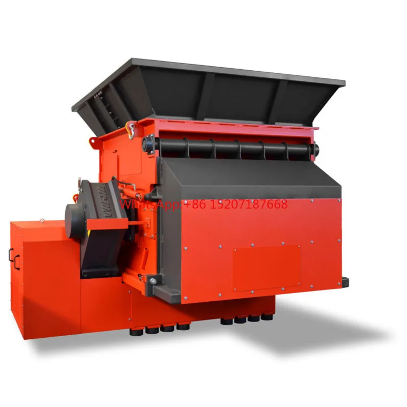 Trituradora de lixo de plástico de eixo único e duplo / Triturador grande de metal e madeira