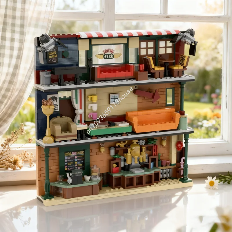 

838pcs MOC Central Perk A Frame Model Building Blocks Festival Gifts Architecture Toys Assemble DIY Education Creative Idea
