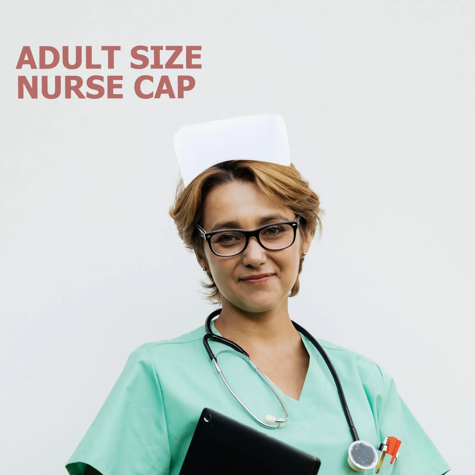 

1Pcs Adult Size Nurse Cap Breathable Sweat Absorbent Women Nurse Hat Costume Traditional Nurse Headband