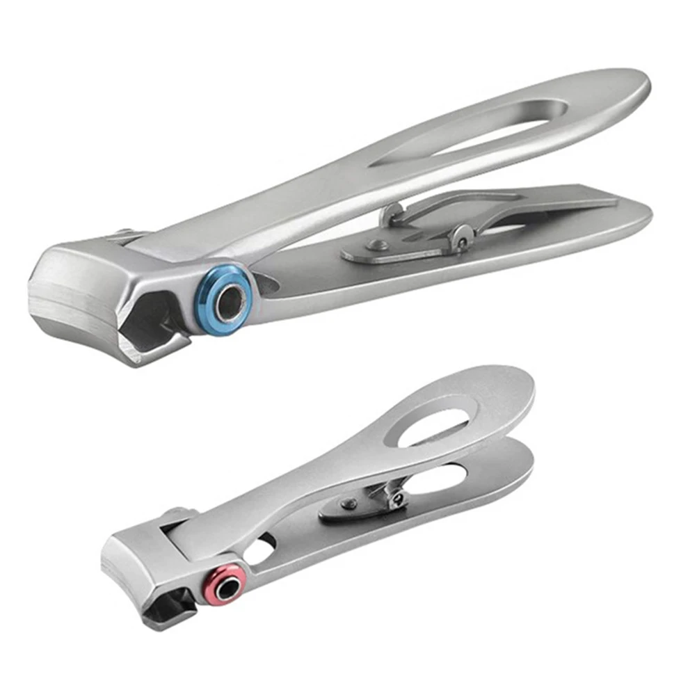 

2 Pcs Cuticle Nail Clippers Pedicure Tools Portable Major Manicure Silver Stainless Steel