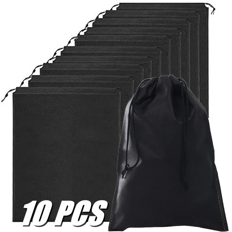 10/5 pcs Sapatos retráteis não tecidos Travel Pouch Tote Portátil Drawstring Saco De Armazenamento Acessórios de Viagem Drawstring Organizador