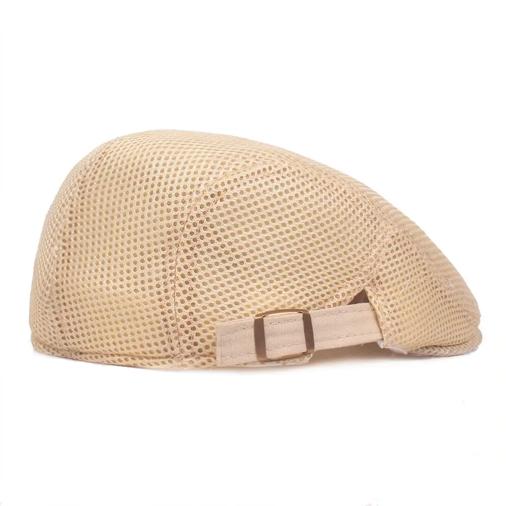 Summer Breathable Mesh Beret For BaiXiaoyuan Mens Newsboy Hat Lightweight Sunshade Gatsby Ivy Cap Retro Style Adjustable Casual