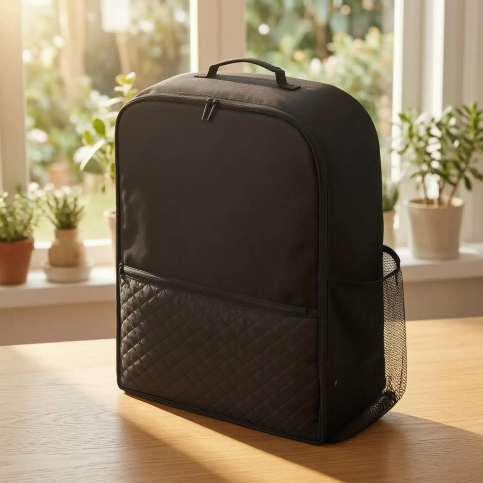 Countertop Slush Machine Transport Bag Water-Resistant Slush Machine Bag with Zippered Storage Pocket Quilted Appliance Carrier