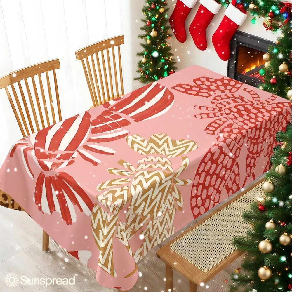 Vibrant Crab Fiesta Table Cloth Waterproof Tablecloth Spill Proof Table Cloth, Wipe Clean Table Cloth for Dining Camping