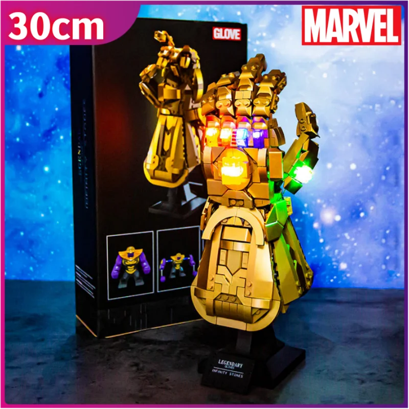 

675+Pcs+ Marvel Blocks Bricks Toys Nano Gauntlet Thanos Infinity Gauntlet Building Gloves Plastic Iron Man Diy Model Puzzle Gift