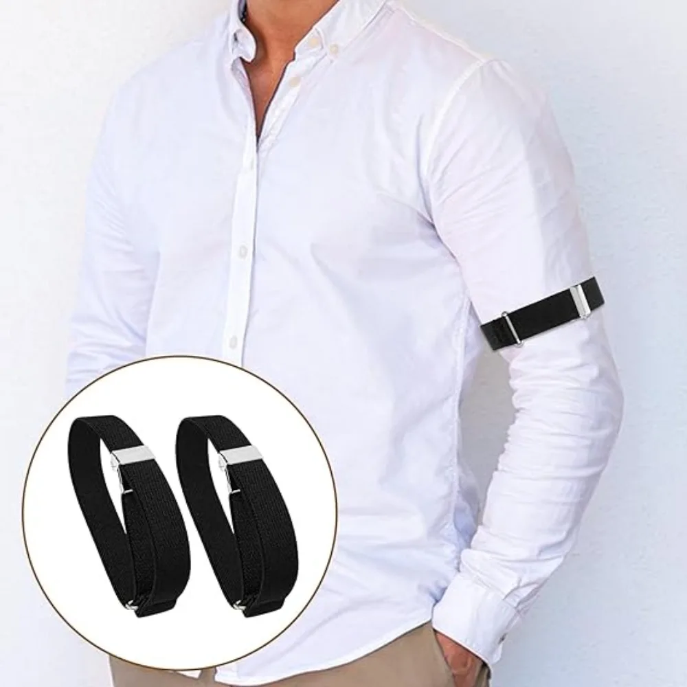 Adjustable Elastic Armband Shirt Sleeve Holder Fashion Non Slip Arm Cuffs for Women Men Party Wedding Clothing Accessories 1Pair