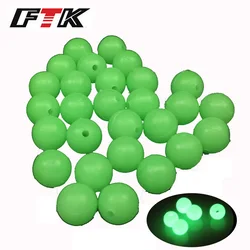 FTK 100Pcs Hard Fishing Beads 8mm Green Plastic Beads Round Fishing Stops Stopper Carp Fishing Gear Terminal Tackle