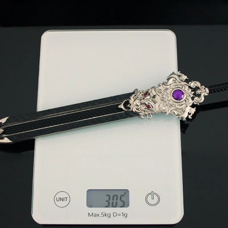 30cm/11.81in três reinos qingang espada com bainha escondido pavilhão do soldado periféricos de jogo armas chinesas antigas brinquedos