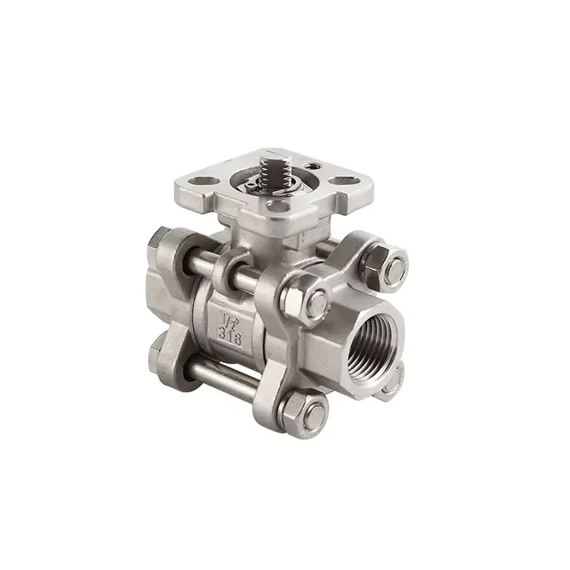 1 2 Inch Stainless Steel CF8M Three Piece Ball Valve 1000WOG API Threaded High Platform Industrial Fluid Control Fitting API