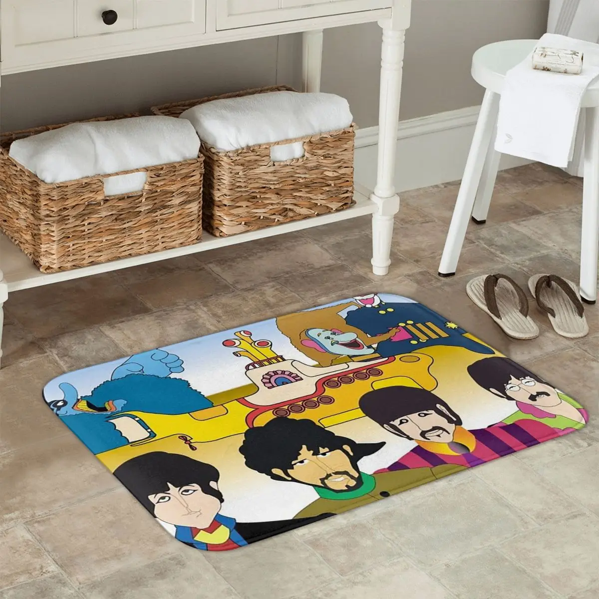 Beatle Submarine Non-slip Doormat Floor Mat Durable Carpet Rug for Kitchen Entrance Home Bedroom Footpad Mats