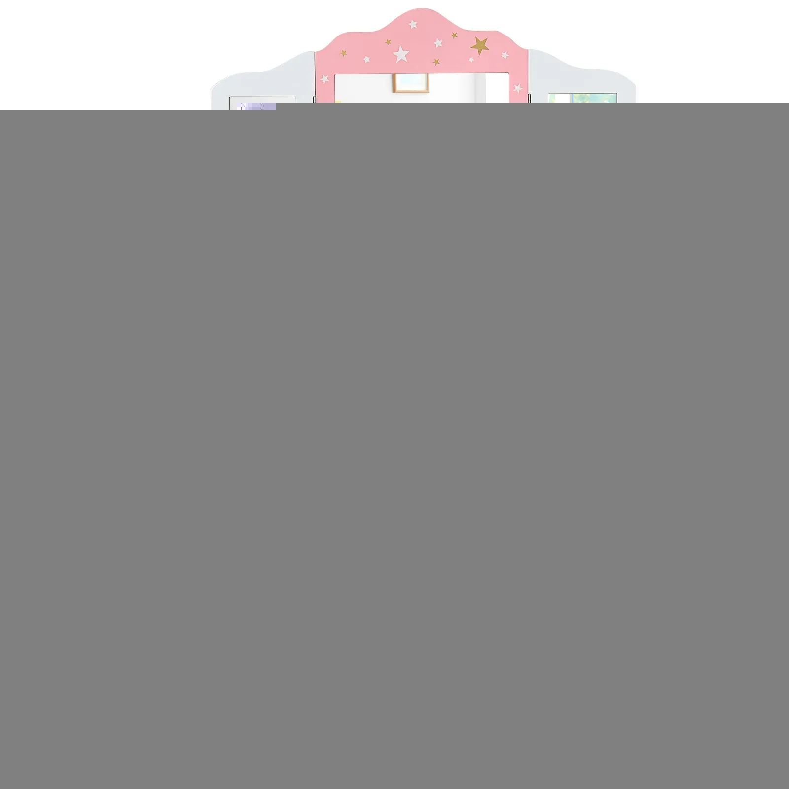 

Детский туалетный столик для макияжа и игр, белый