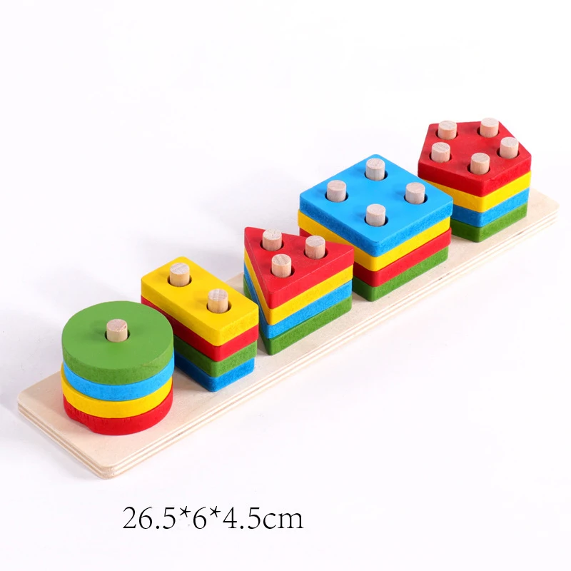 Montessori Educational Baby Toys 1 2 3 Years Wooden Puzzle Games For Babies Development Toys Early Learning Children Toys