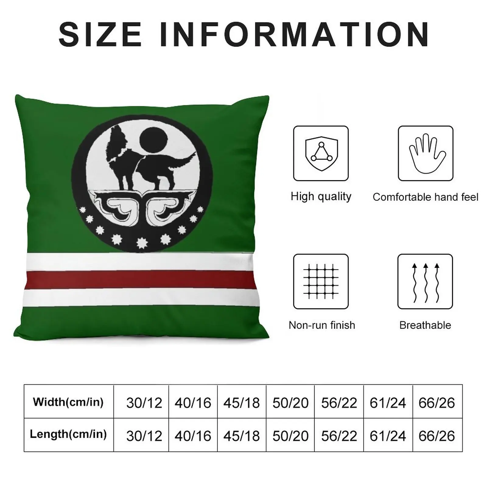 Chechen Flag Throw Pillow pillowcases for sofa cushions Decorative Cushions Marble Cushion Cover Custom Cushion pillow