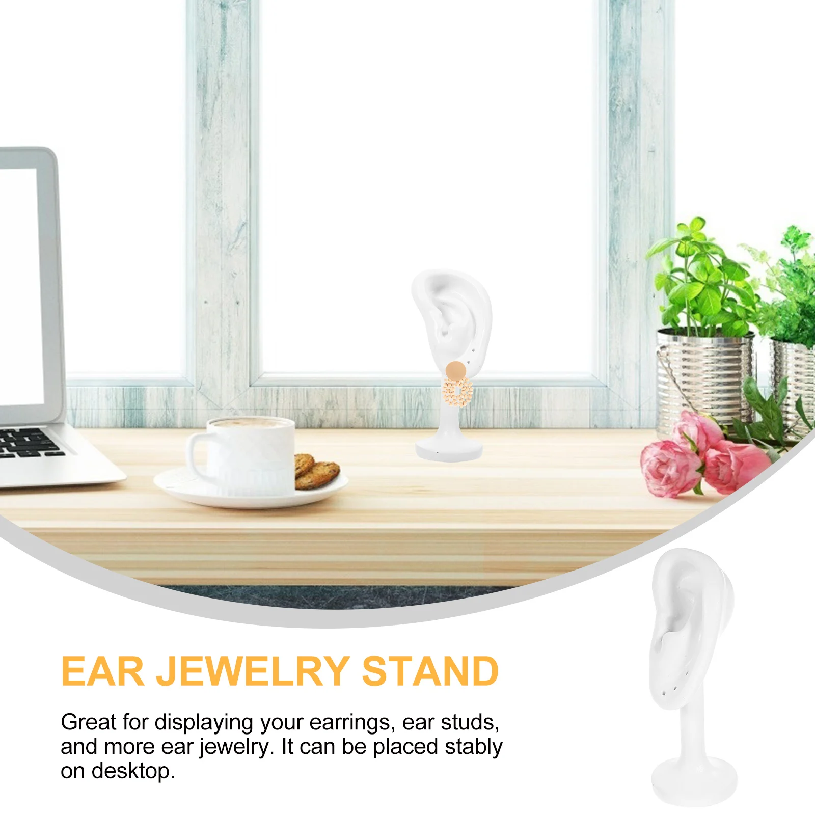 

Earring Display Stand 1 Black Earring Holder Rack Flat Bottom Jewelry ganizer Live Streaming Props Simulated Ear Model Home