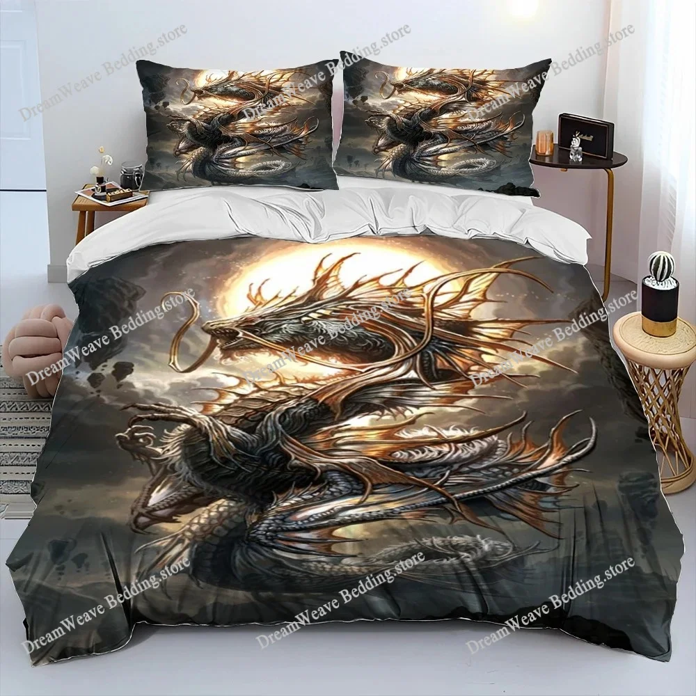 

Dragon Bedding Halloween Magic World Gift Twin Bedding Set Comforter Set Bed Duvet Cover Double King Cover Home Textileextile