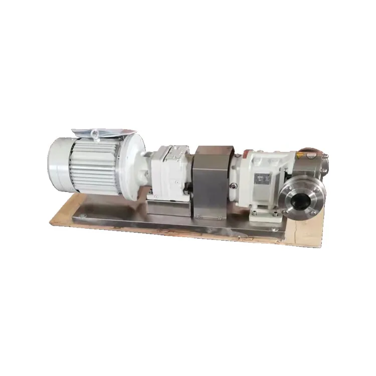 Stainless Steel Sanitary Food Grade Rotary Lobe Pump For Honey Syrup High Viscosity Liquids 10hp Honey Chocolate Stator