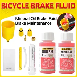 Mineral Oil for Bicycle Brakes 60ml Fluid Mountain Bike Hydraulic Disc Brake Bleeding Kit for Shimano 27Rd Bicycle Accessories