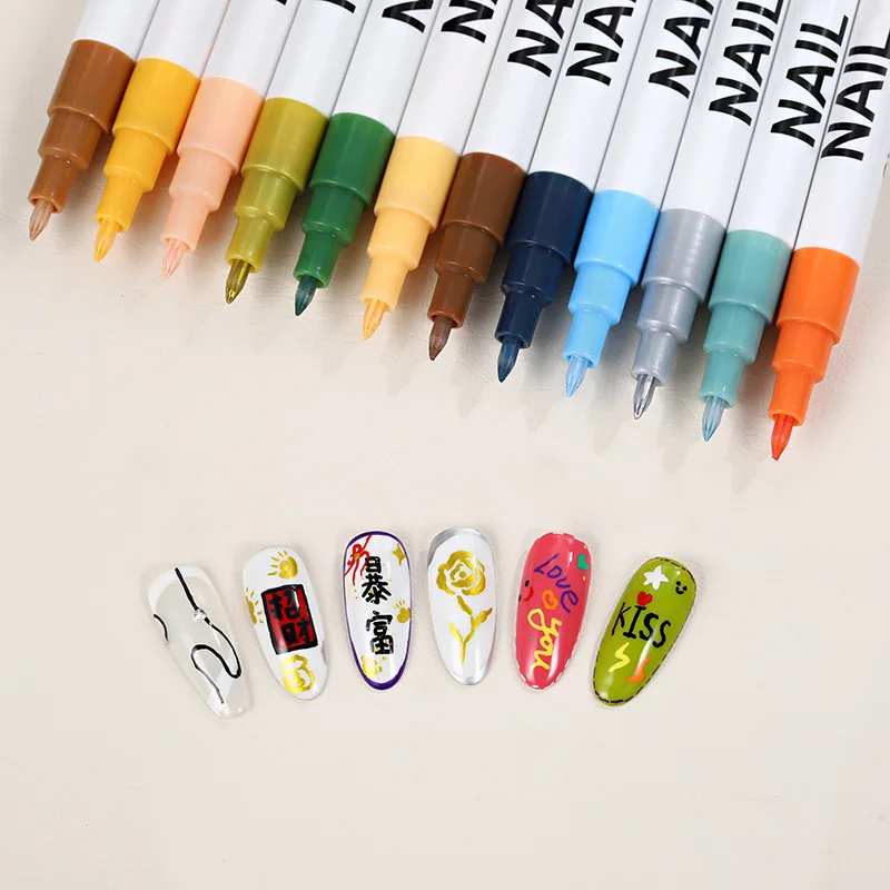 Nail Art Painting Pen Graffiti Pen Tracing Point Flower Pen Hook Line Pen Diy Nail Painting School Stationery Supplies Wholesale