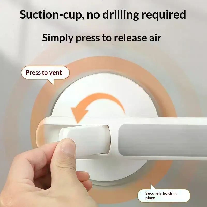Showers Grab Bars No-drill Grab Bar Bathroom Handle Anti Slip Safety Suction Cups Bathtub Grab Bar For Elderly Children Support