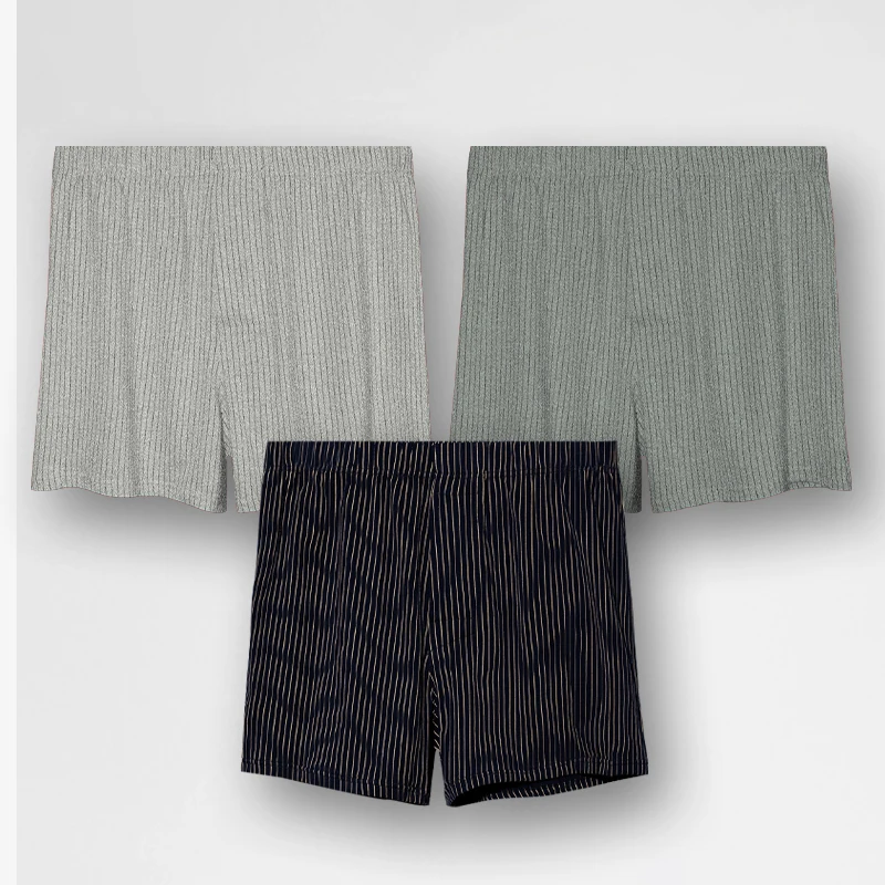 3PCS herenslips, losse loungeshorts, teen, zomerboxers, dunne katoenen broeken, plus size boxers, pyjamabroeken voor thuis